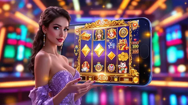 Tampilan permainan dengan target dan elemen aksi di layar